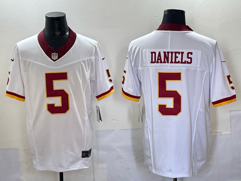 Men Washington Redskins #5 Daniels white Nike Limited NFL Jersey 004